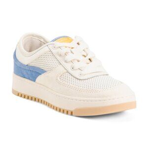 DOLCE VITA Suede And Leather Sneakers in Blue and White